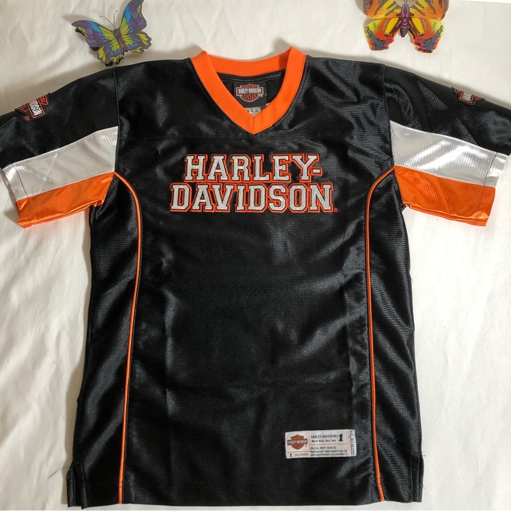 Harley-Davidson Authentic Boys Jersey Shirt Size 6, pre-owned, pet/smoke free